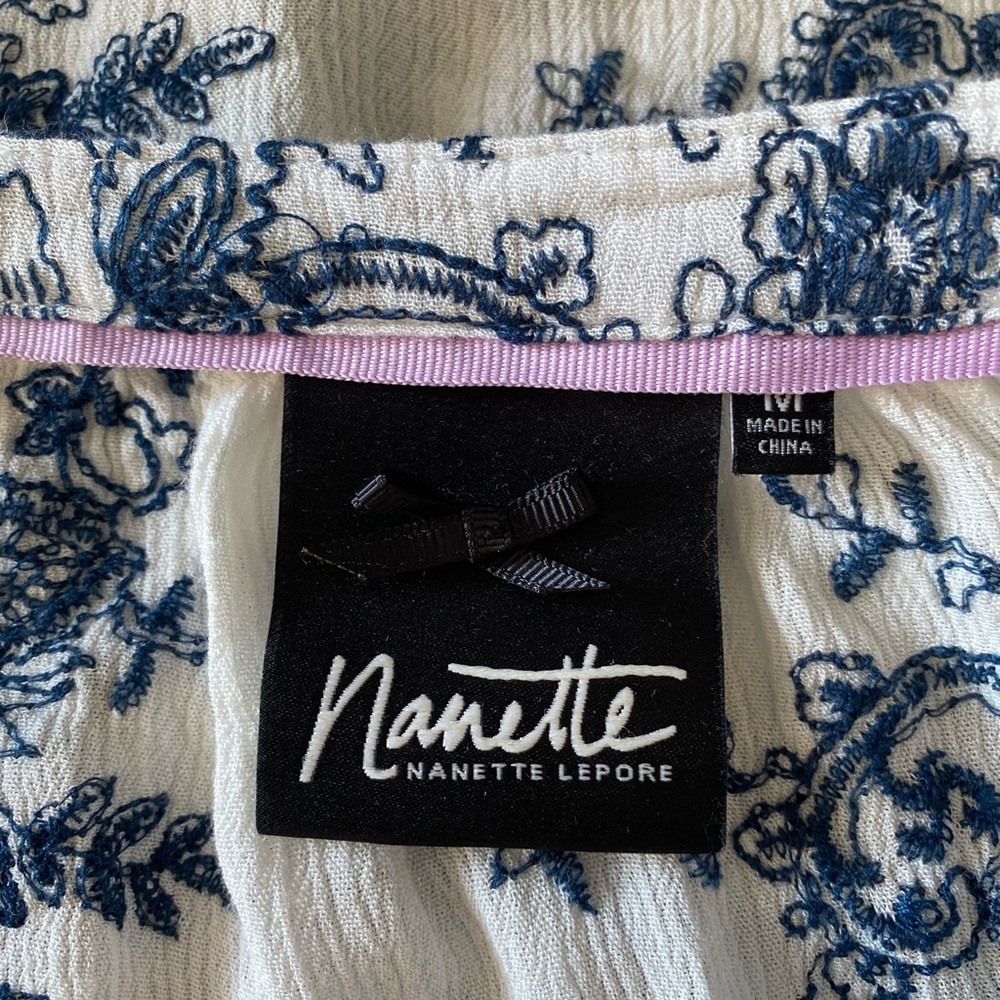 Nanette Lenore Tunic Embroidered Long Sleeve M - Picture 4 of 6